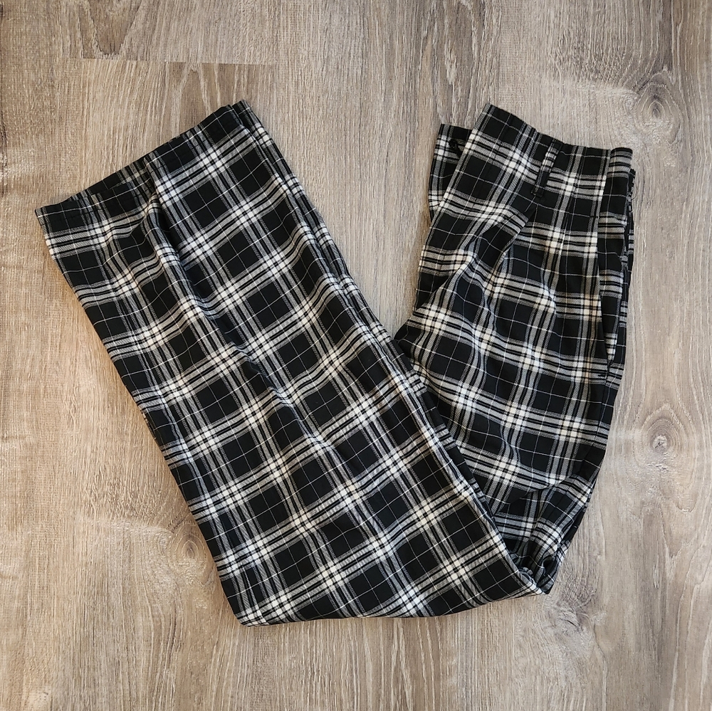 GU Plaid Wide Leg Pants (from Japan)
